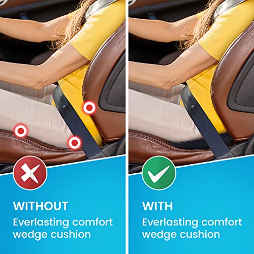 Ouzorp Car Seat Cushion, Comfort Memory Foam Car Seat Pad, Sciatica & Lower Back Pain Relief, Office Chair Car Seat Cushions For Driving #TOP5