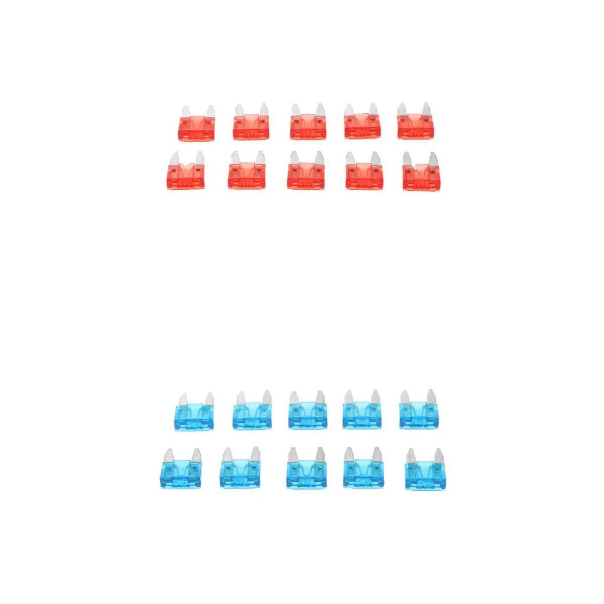 BNF® 20 Pieces Car Truck Motorcycle Circuit 10A 15A Mini Blade Fuse Assortment|Motors | Parts & Accessories | Car Electronics |10 Pieces Mini 10A Fuses-image-7