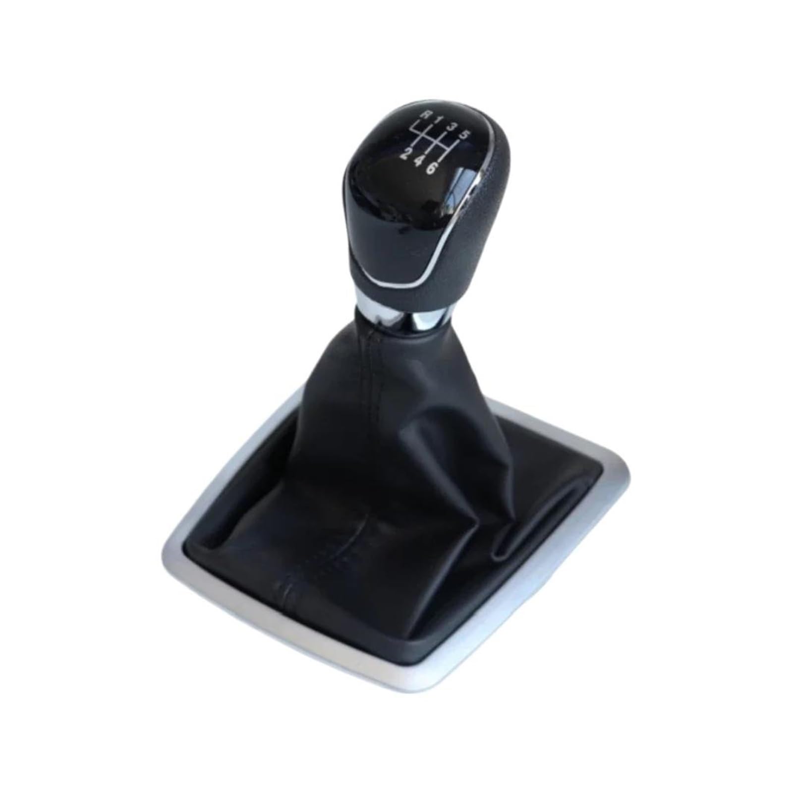 Jsyalmslw Black.6 Speed Gear Knob For Focus 2009-2011 Black/Silver Upgrade