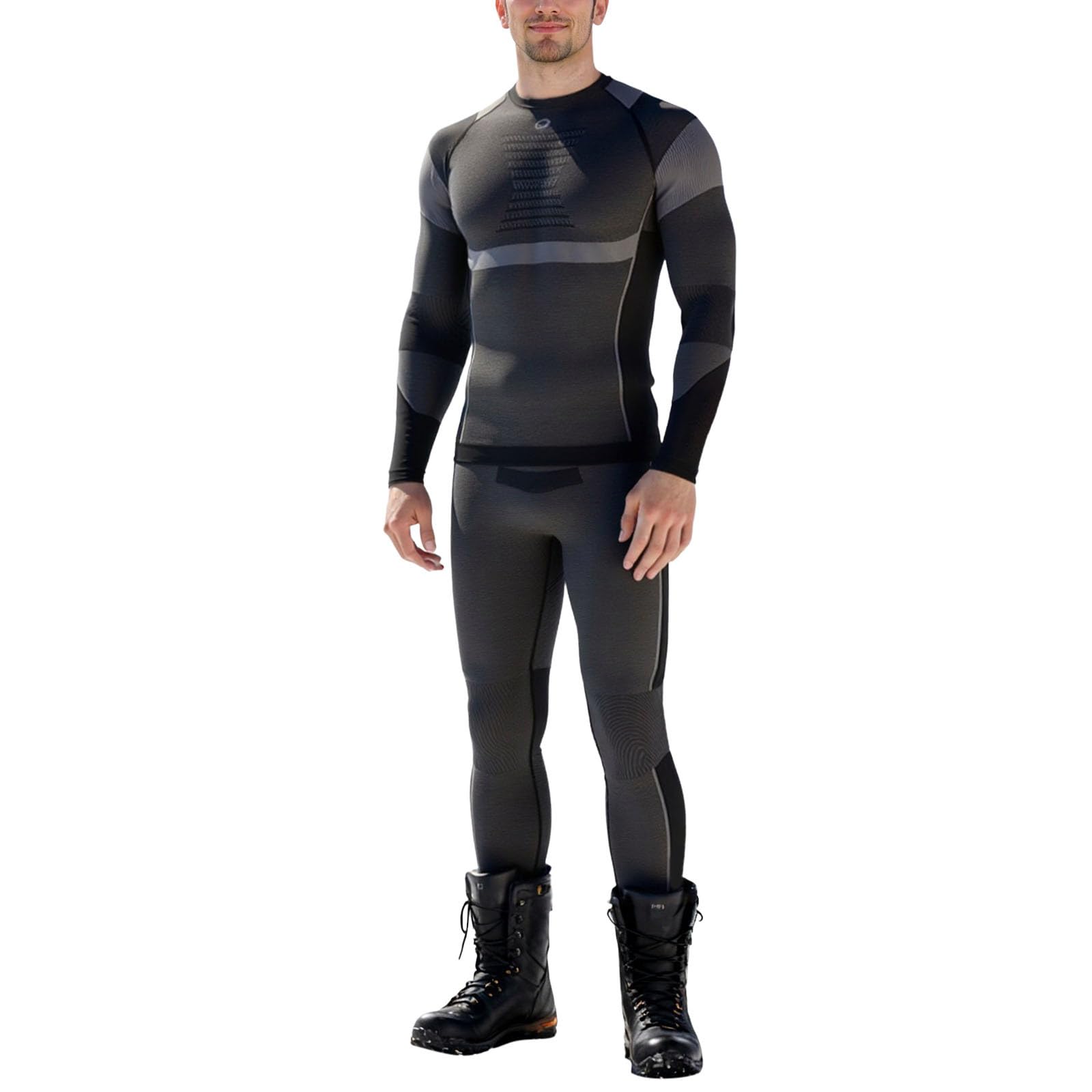 Generisch Sous-vêtements thermiques pour homme - Respirant - Sous-vêtements fonctionnels - Sous-vêtements de ski - Sous-vêtements thermiques - Couche de base - Séchage rapide - Sous-vêtements