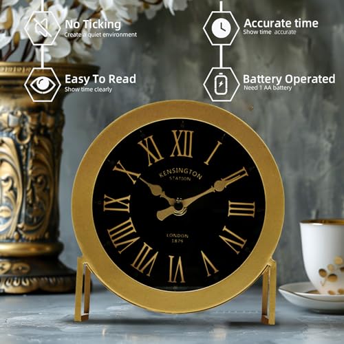 Vintage-Desk-Clock-Digital-ClockShelf-Desk-Top-Clock-Battery-Operated-Mantel-Clock-for-Living-Room-Office-Bedroom-Home-DecorGolden