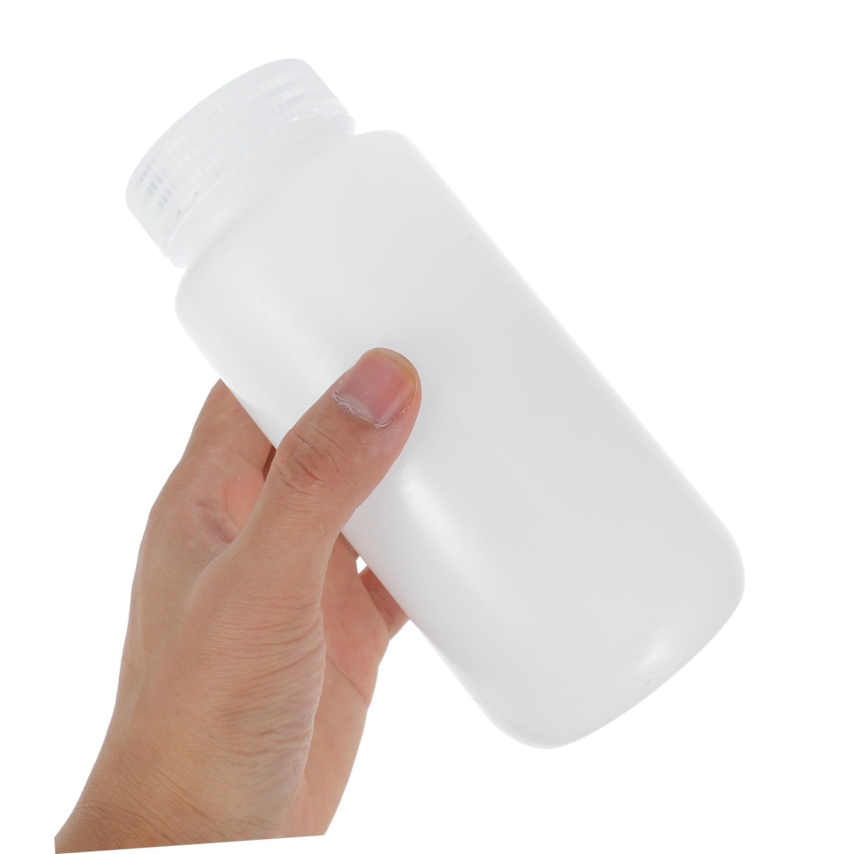 Botella de Laboratorio de Plástico de Boca Ancha 500ml Color Blanco 6 Pcs