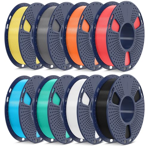 SUNLU 3D Printer Filament Pack, 0.25kg Each Spool, Total 2kg, Mini Spool, PLA+ Filament 1.75mm, 8...