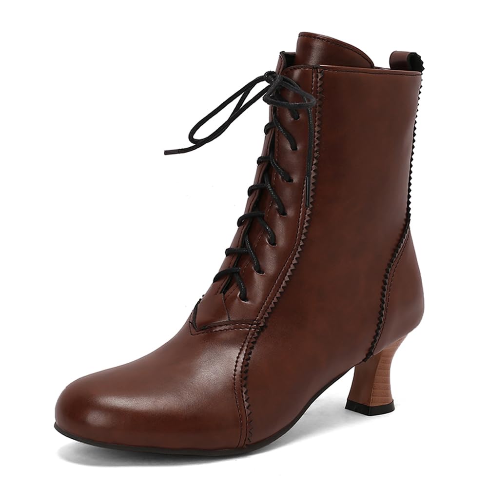 Bottines Victorian PAYDVOIER taille 36 aux finitions soignées en marron - 7