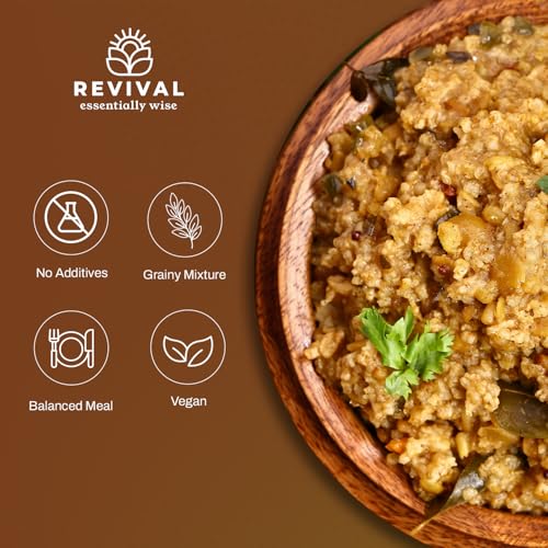 Image of Revival Millet Bisi Bele Bhath (200g) & Mighty Mix Dosa (200g) Combo Pack | Instant South Indian Meal | High in Protein & Fiber | Healthy, Tasty & Easy to Prepare | Quick Cooking in 15 Minutes