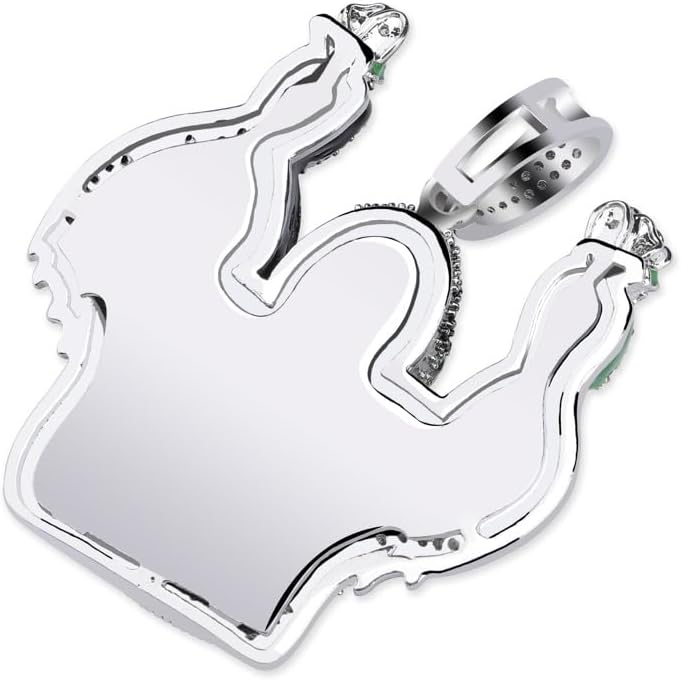 Iced Out Necklace for Men - Hip Hop Gorilla Cash Pendant - Copper Plated 18K Gold Micro Inlaid Zircon with 24in Rope Chain Hip Hop Rapper Jewelry Giftting