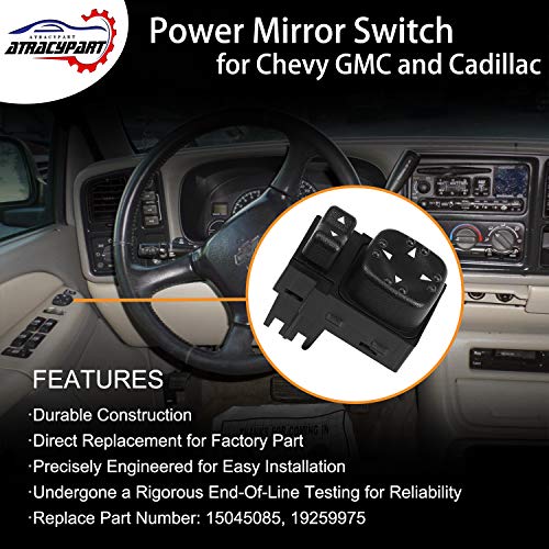 image for ATRACYPART Power Mirror Switch for | Chevrolet Silverado Tahoe Suburba