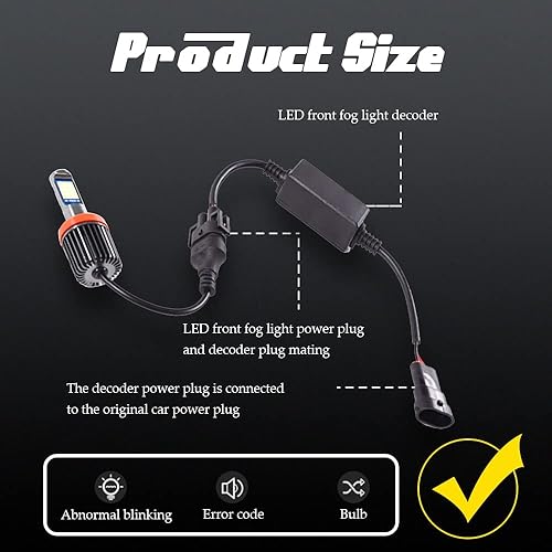 Miniatura 5 de 2 unidades LED Canbus sin errores antiparpadeo resistor decodificador, decodificador LED, 9004HB1 resistencia de decodificador de bombilla para