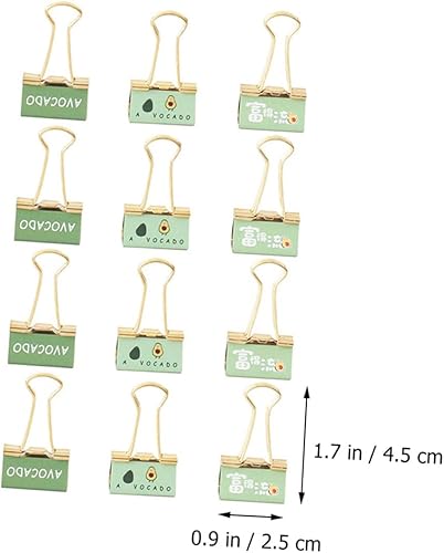 Miniatura 7 de Ciieeo Carpeta de fotos Elliot, 12 unidades, lindo archivador, bolsas de alimentos, abrazadera de sellado, clips de papel de metal, clips plegables