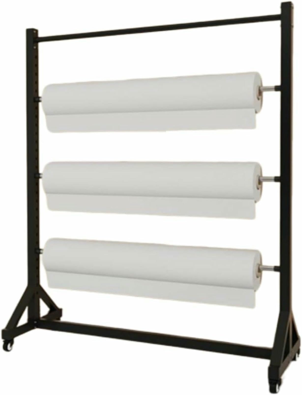 Carrito de carrete rodante para organizar textiles grandes y papel tapiz