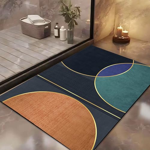 Image of Yellow Weaves 1 Pc Anti Slip Water Soaking Floor Mat, Water Absorbent Non Slip Bath Mat, Quick Dry Mat for Bathroom, Door Mat for Home, Kitchen, Office, Kitchen (Color Halo)
