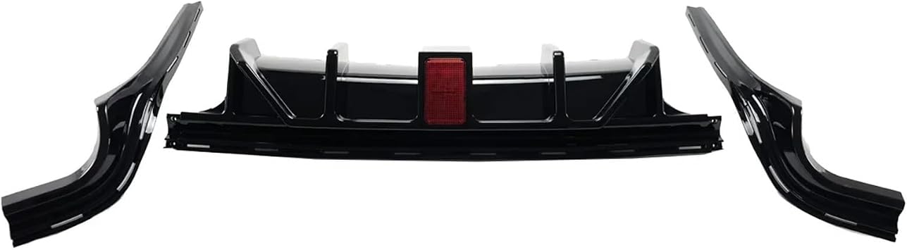 Rear Bumper Diffuser With LED Compatible For Jeep Grand Cherokee Compatible For SRT Model Modified With Four-Compatible For Exhaust 2014-2022/Trackhawk 2018-2022 3PCSCarbon Paint
