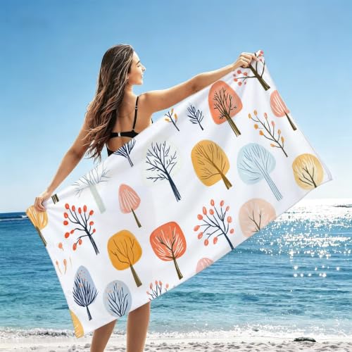 Serviette de plage microfibre 220x100 cm grand format blanc pour le sport