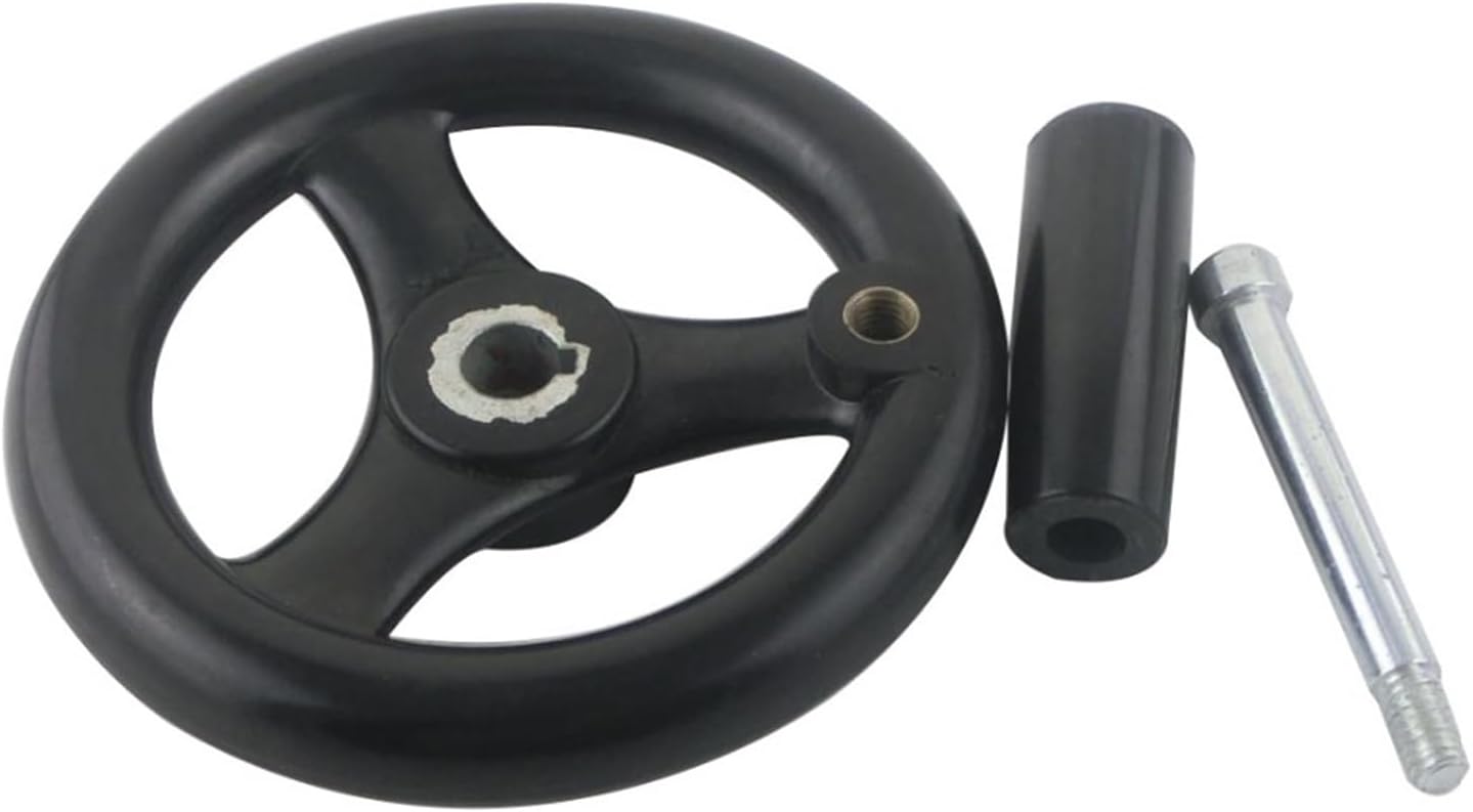 Hand Wheel M12/M16/M18/M20 Black Milling Machine Lathe CNC 3D Printer Spoked Round Bakelite 100/125/160/200mm Handwheel(16x160mm)