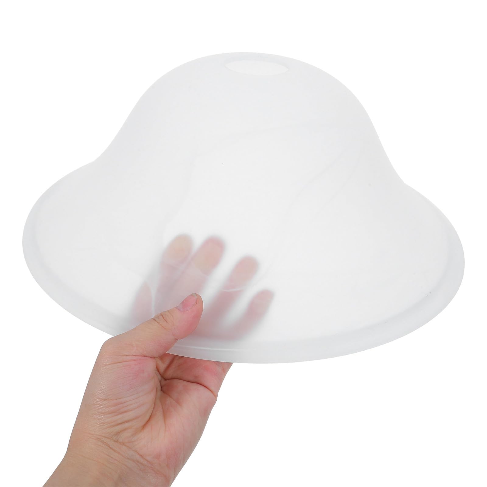 Mikikit Weißer Ersatzglas aus Glas mit Schneeflocken Design Lampenschirm Vielseitig Kompatibel Einfach zu Entfernen Ø 42mm Geeignet für Wohnzimmer und Küche