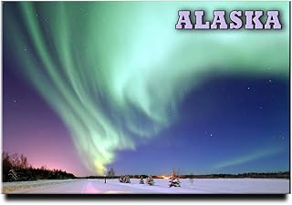 Alaska Fridge Magnet Polar Light Aurora Travel Souvenir