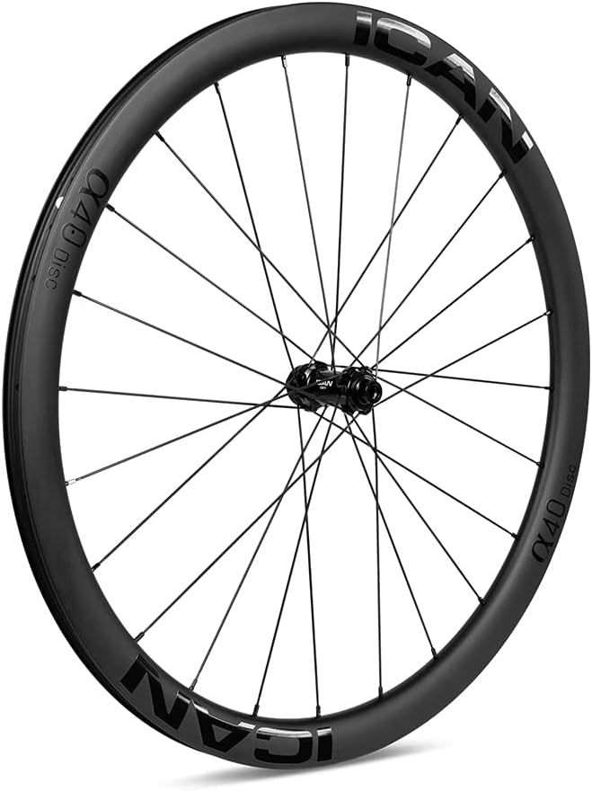 ICAN- Ruote in Carbonio Alpha 40 Disc per Bicicletta da Corsa 40 mm  Clincher tubeless Ready Disco Freno 12 x 100/12 x 142 mm : Amazon.it: Sport  e tempo libero