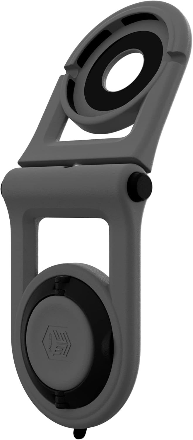 STM MagArm – MagSafe Accessory - Mount iPhone on Laptop or Monitor – Adjust iPhone to Optimal Viewing Angle – Use with or Without the Apple MagSafeCharger - Grey (stm-935-325Y-01)