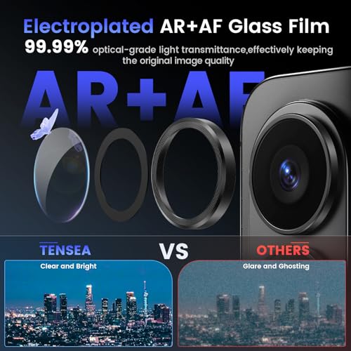Image of Tensea (3+2 Pack Compatible with Samsung Galaxy S26 Ultra Camera Lens Protector, 9H Tempered Glass Camera Cover Screen Protector Metal Custom Ring Installation Tray