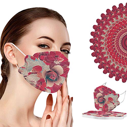 YpingLonk 10 Stück Erwachsene Mundschutz Bunte Motiv Druck Schutz Atmungsaktiv Mund und Nasenschutz Halstuch Mund-Nasen-Schutz für Männer Frauen (10 Stück-A03) Cover