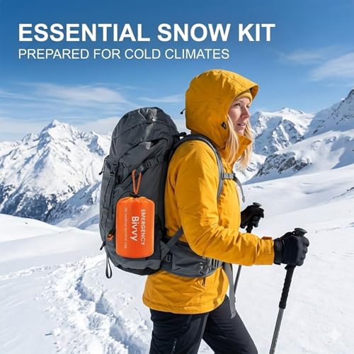Bolsa de Dormir de Emergencia, Térmica, Impermeable, Ligera y Portátil Bivy Sack para Aire Libre, Escalada, Supervivencia y Viaje miniatura 5