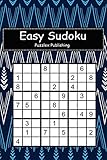 Easy Sudoku: For Beginers With African zigzag tribal pattern with hand drawn multicolor cover
