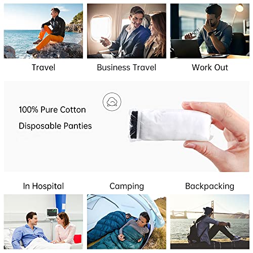 30 Packs Mens Cotton Disposable Underwear Panties Portable Briefs for Travel Fitness Hotel Spa Hospital Mid Waist (Gift Box-30packs,M) - Thumbnail 5