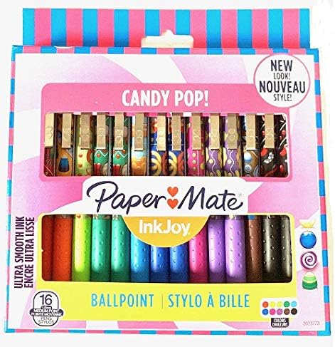 Papermate Inkjoy 16-Count Candy Pop Pens Assorted Ink 1.0mm