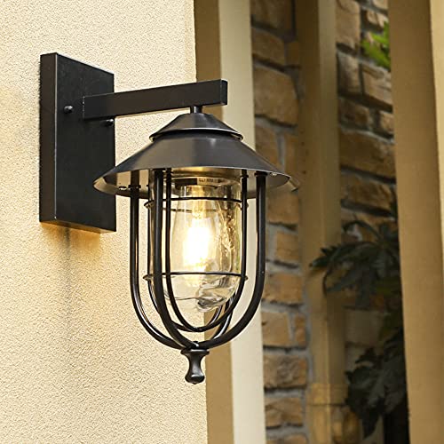 Lampe de Porche Étanche E27 Luminaire Métallique pour Sublimer la Porte d'Entrée et le Jardin - 8