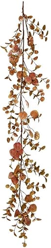 Vickerman Guirnalda de Navidad artificial de eucalipto de cobre de 5 pies, sin iluminación, guirnalda de Navidad de cobre sintético, decoración