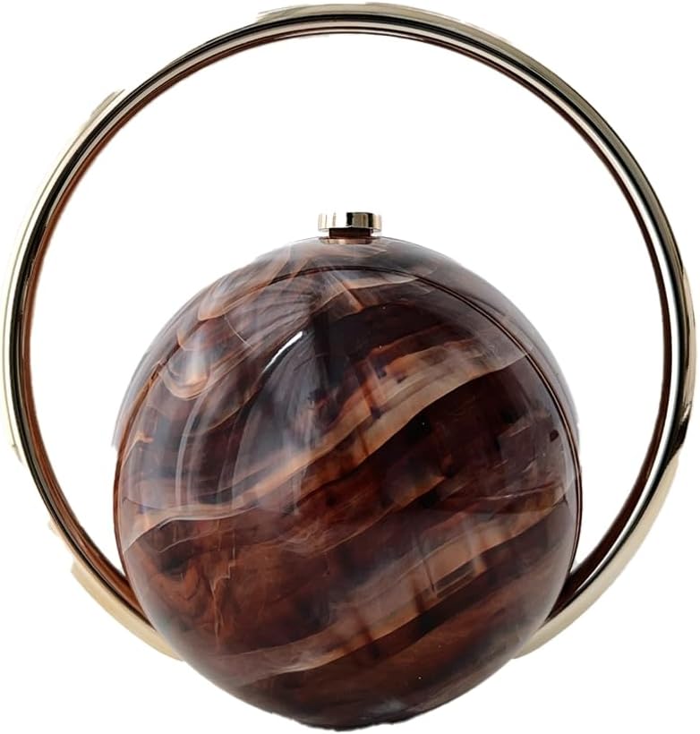 Marble Ball Evening Clutch for Women Elegant Handbags Luxurious Evening Purses for Party Vacation Wedding