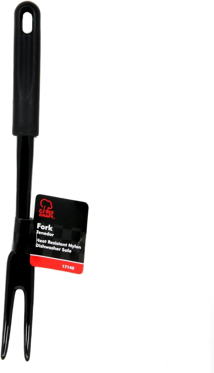Chef Craft Basic Nylon Meat Cooking Fork, 12 inch, Black