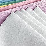 XHT 21x30cm 7pcs Light Color Series Faux Leather Sheets Lychee Texture Synthetic Leather Fabric for Making Hair Bows Earring Keychains Crafts - Image 6