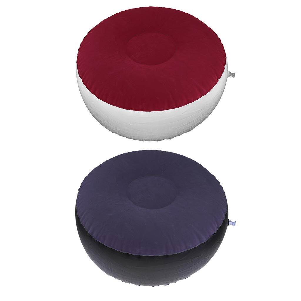 F Fityle 2er Pack Camping Reisekissen Aufblasbar Hocker Sitzkissen Outdoor Luftkissen Selbstaufblasend Campingmatte Stuhl