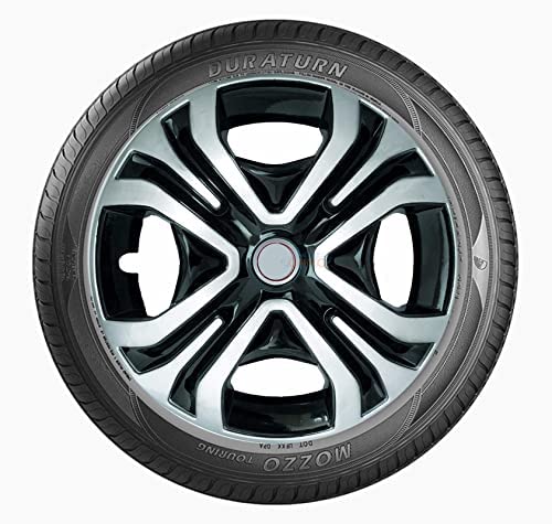Image of Tiago Black Silver Set-4.Pcs (Press Fitting) Wheel Cover Compatible with (13Inch)