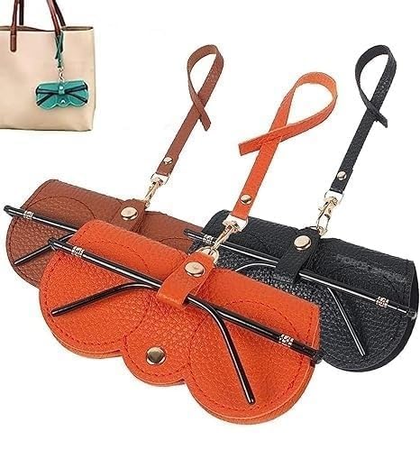 tyagshri Sunglass Cover Premium Leather Eyeglass Case with ClipOn Strap Protective Pouch for Sunglasses Multicolor Small-image-22