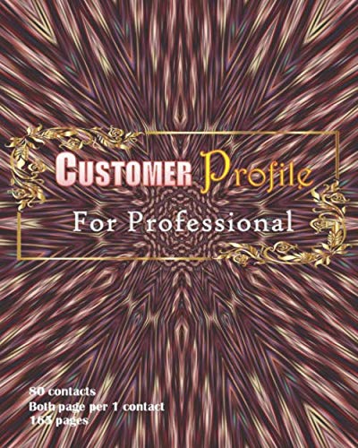 CUSTOMER PROFILE for Professional: Client data Organizer log book for ...