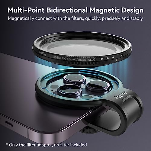 Image of SmallRig 52mm Universal Magnetic Filter Adapter Ring, Quick Release Magnet Upgraded Phone Lens Filter Ring for iPhone for Samsung for Huawei for Pixel - 3845B