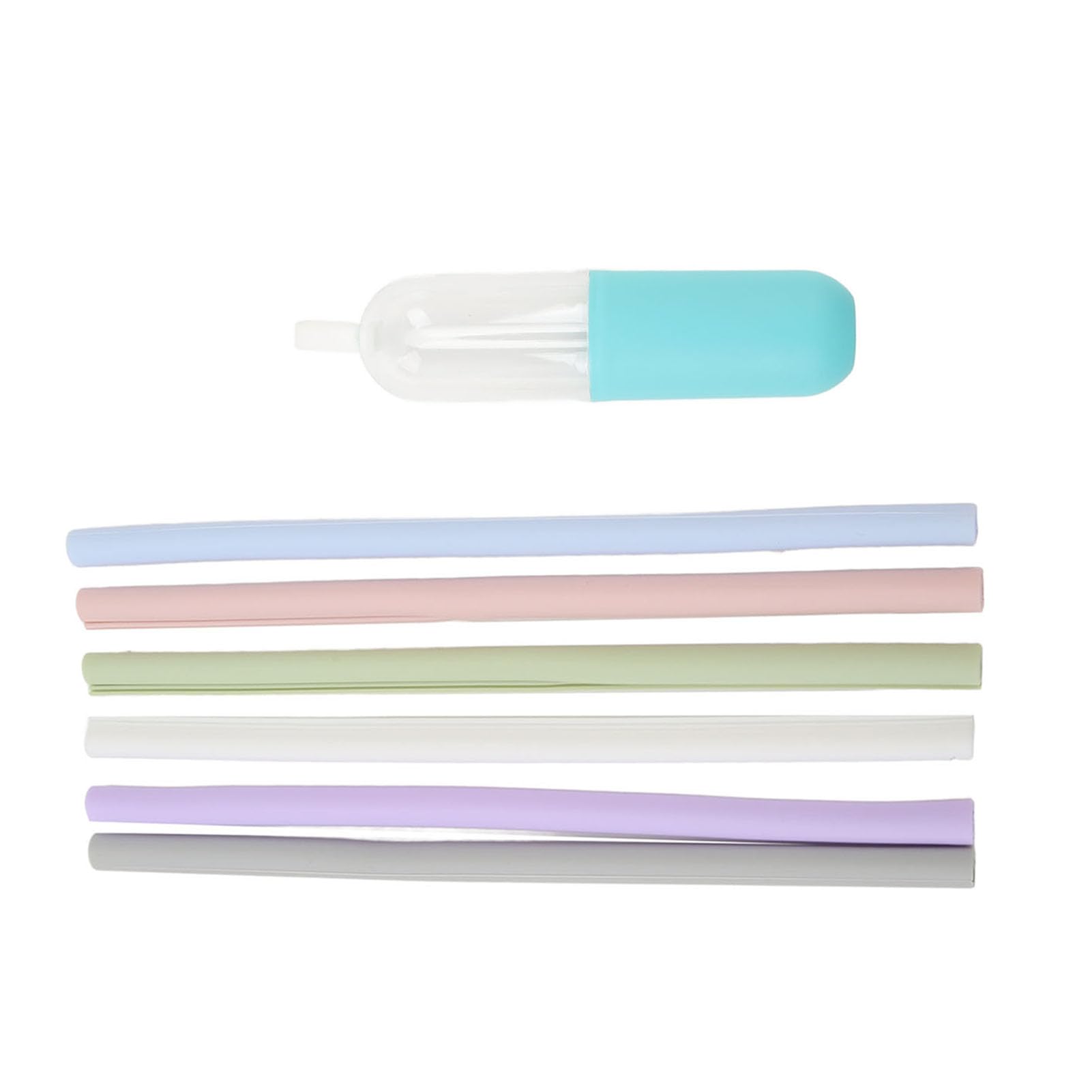16 Pailles Réutilisables En Silicone - Colorées, Lavables - Avec 2 Brosses Nettoyage