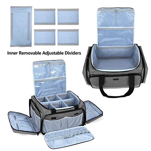 Trunab First Responder Bag Empty, Professional Medical Supplies Bag First Aid Kits Bag With Inner Dividers For Home Health Nurse, Community Care, Emt, Ems, Bag Only, Grey - Patented Design #TOP1