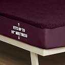 Wakefit Water Proof Terry Cotton Feel Mattress Protector | Beetroot | Machine Washable | Super Soft | Fits Mattress Upto 10 inches gallery image