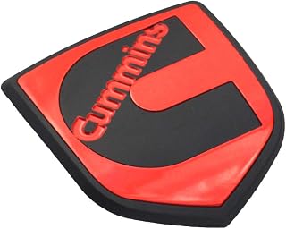 1Pcs Cummins Head Emblem Front Badge Sticker Replacement For 3rd gen 03-09 Cummins (Red Black)