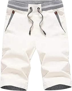 Pantalones De Verano para Hombre De Color SóLido Banda EláStica Sueltos Deportes Casuales Pantalones Cortos Rectos para Correr Pantalones con Bolsillos De Playa Pantalones Cortos Negros Hombre Futbol