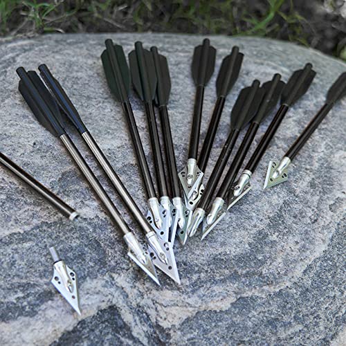 Elkrich Mini Archery Crossbow Bolts 6.25 Inch Aluminium Crossbow Bolts With Sharp Arrow Tip Mini Archery Arrows Dart For Shooting Target Practice Small Hunting Game (Black) #TOP5