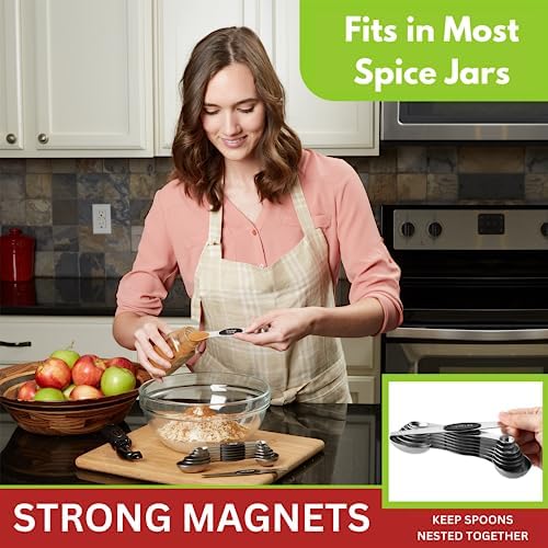 Stainless Steel Magnetic Measuring Spoons Set with