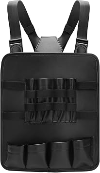 CGBARBER Leather Fashionable & Functional Chest Rig Bag for Barbers, Haircut Tools&Hairdresser scissor Shears Bag Black