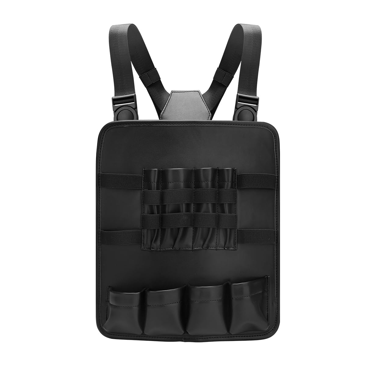 CGBARBER Leather Fashionable & Functional Chest Rig Bag for Barbers, Haircut Tools&Hairdresser scissor Shears Bag (Black)