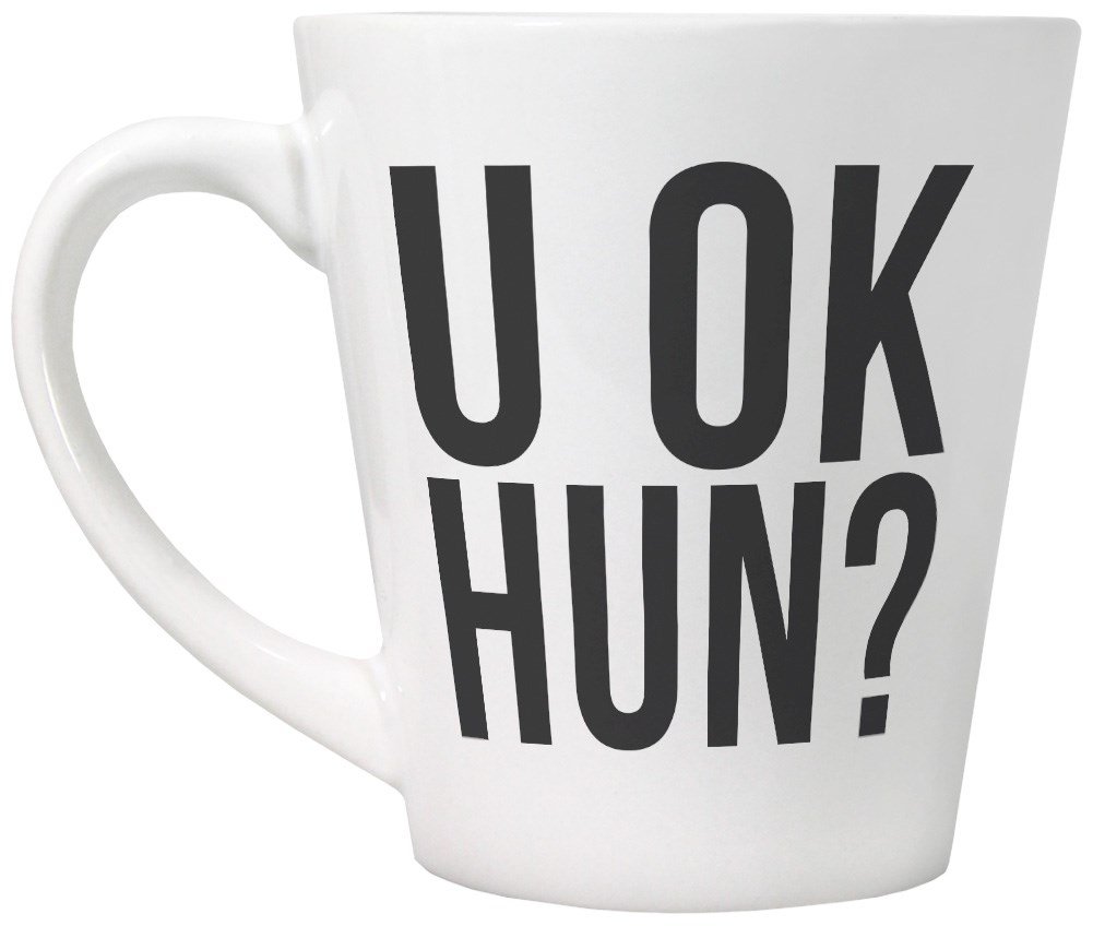 Grindstore U Ok Hun? Latte Mug for Tea or Coffee White