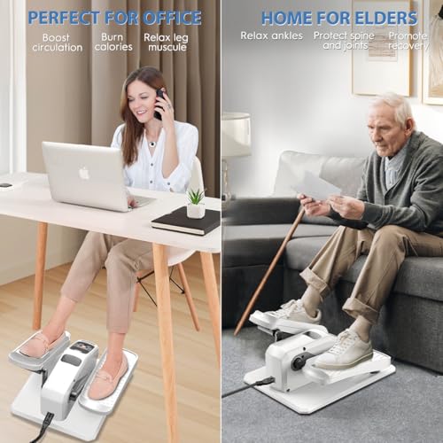 image for DOMNIU Under Desk Elliptical Machine, Electric Ellipse Leg Exerciser W