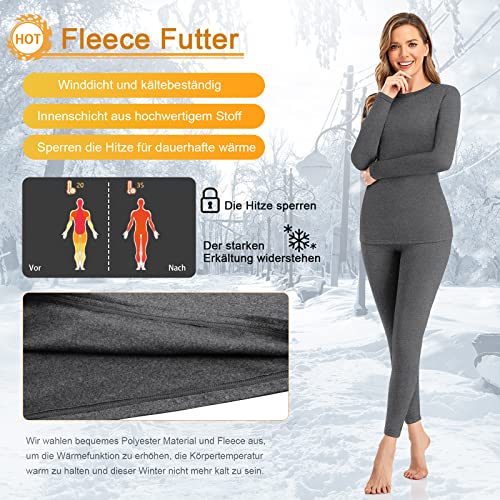 Skiunterwäsche Damen SIMIYA Thermounterwäsche Set für Winter